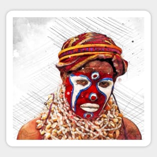 Papua New Guinea SingSing Watercolour Sticker